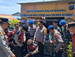 Kapolda Papua Tengah Tinjau Posko Terpadu Idul Fitri